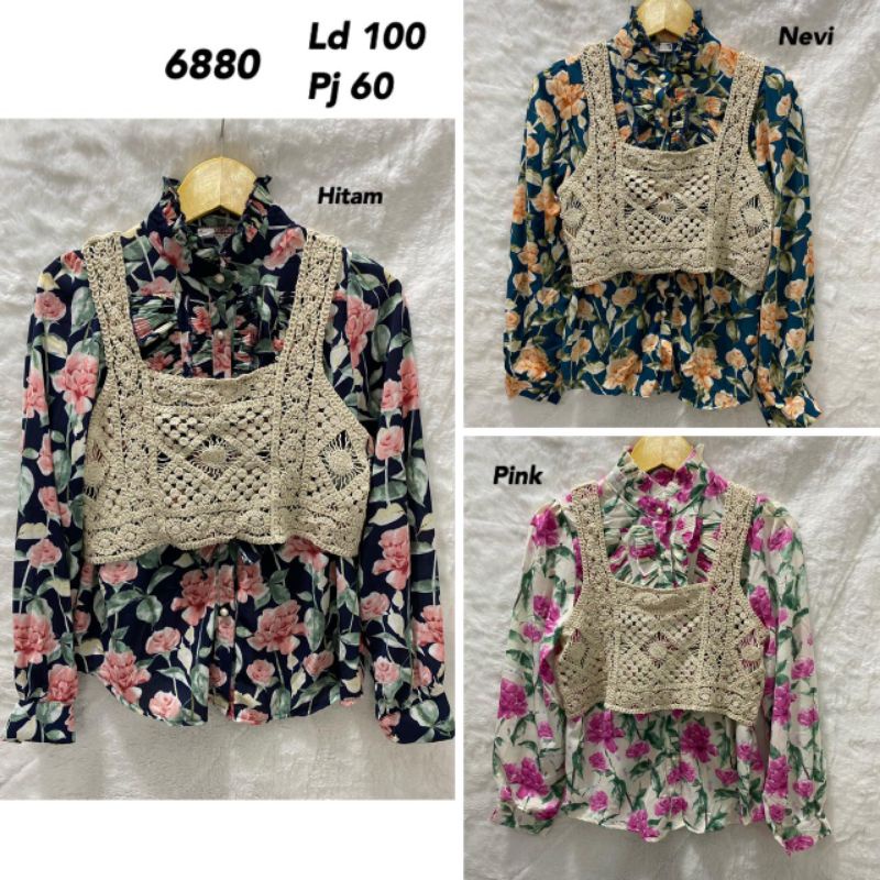 atasan sifon import + rompi random 6880