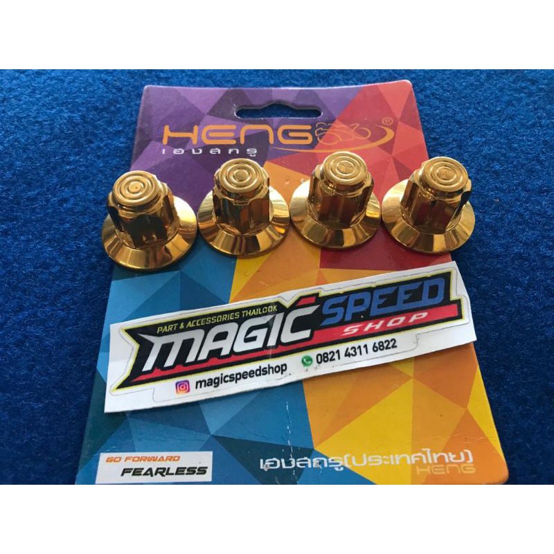 mur shock belakang topi probolt belimbing gear M10 drat 14 wave 125, rx king heng thailand