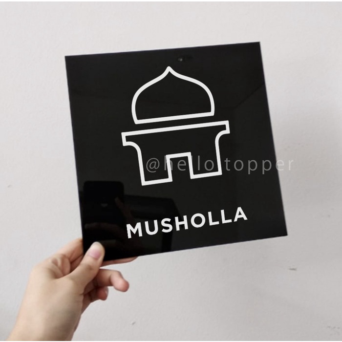 

Sign Board | Musholla Modern Akrilik 20x20 Printed Keren