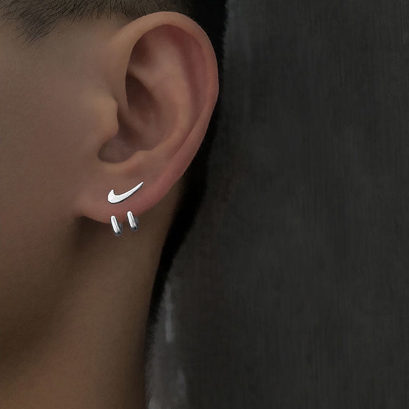 【COD】S925 Perak Anting Tindik/Tusuk/Piercing Ear Plug Telinga Korea Untuk Fashion Pria Dan Wanita