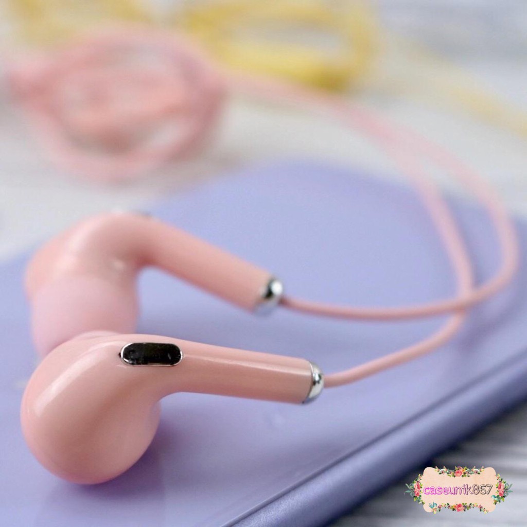 BM024 HEADSET HANDSFREE Hf earphone U28 MACARON MATE COLOR HIFI EXTRA BASS CS1138