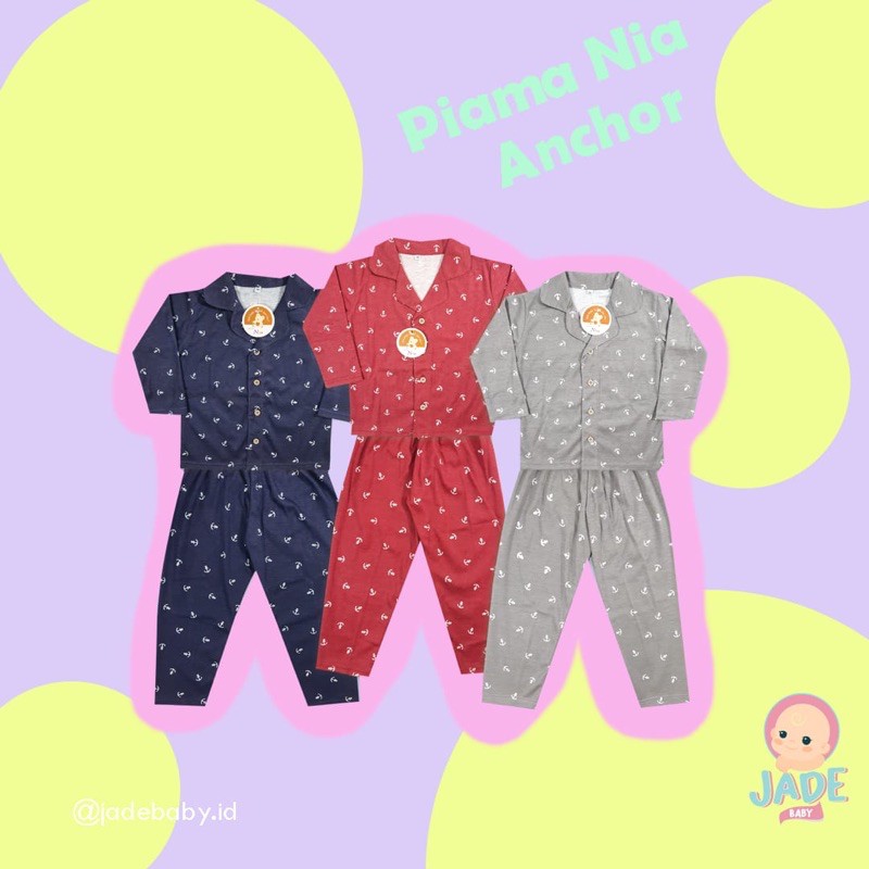 PIYAMA BAYI NIA ANCHOR SERIES / PIYAMA BAYI LENGAN PANJANG NIA / BAJU TIDUR BAYI