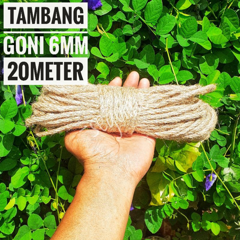 TALI GONI~RAMI 6mm|TALI DECOR|TAMBANG MURAH|TALI GONI BESAR~TAMBANG GONI|GARUKAN KUCING|HEMP ROPE