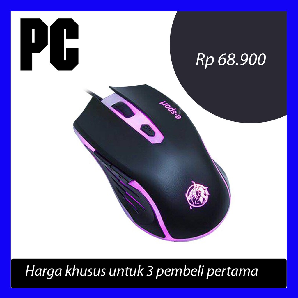 Imperion e-sport S100- Macro Gaming Mouse/MOUSE USB/MOUSE MACRO/MOUSE MURAH/MOUSE MAKRO/PC/KOMPUTER
