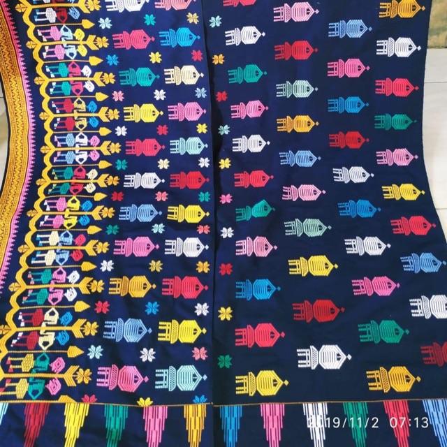 Kain Tenun Tangan Motif Lumbung Wayang Asli Lombok | Shopee Indonesia