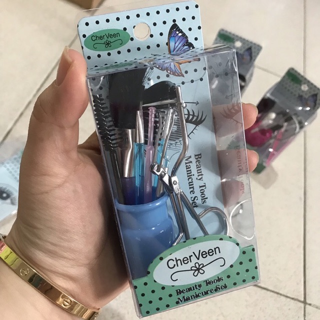 SET MAKE UP BRUSH KUAS ISI 8 IN 1 TERMURAH BEAUTY TOOLS