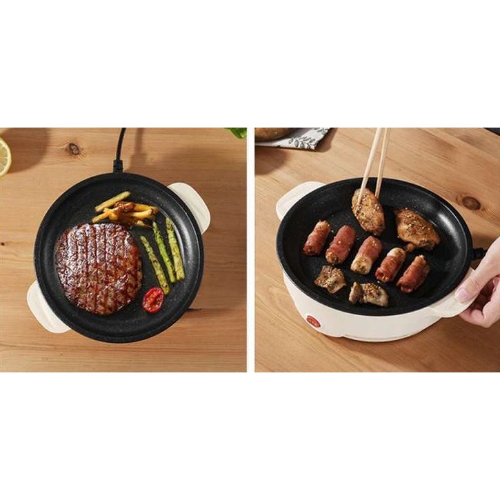 M&amp;M KOREAN PAN MULTIFUNGSI/Alat Panggang listrik eletric Panci Elektrik/panci listrik/Panci BBQ