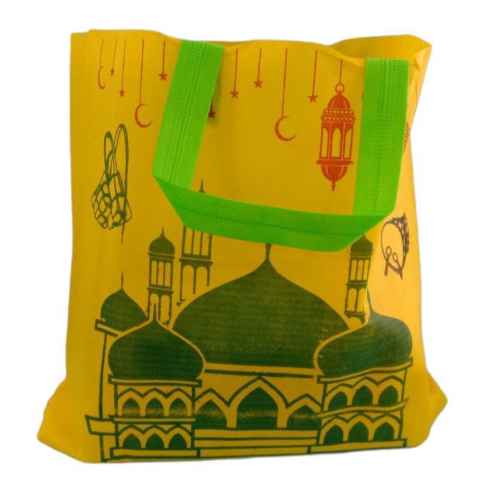

Goodie Bag Idul Fitri Size 38 cm x 45 cm x 10 cm / Tas Parcel Kain Spundbond Lebaran