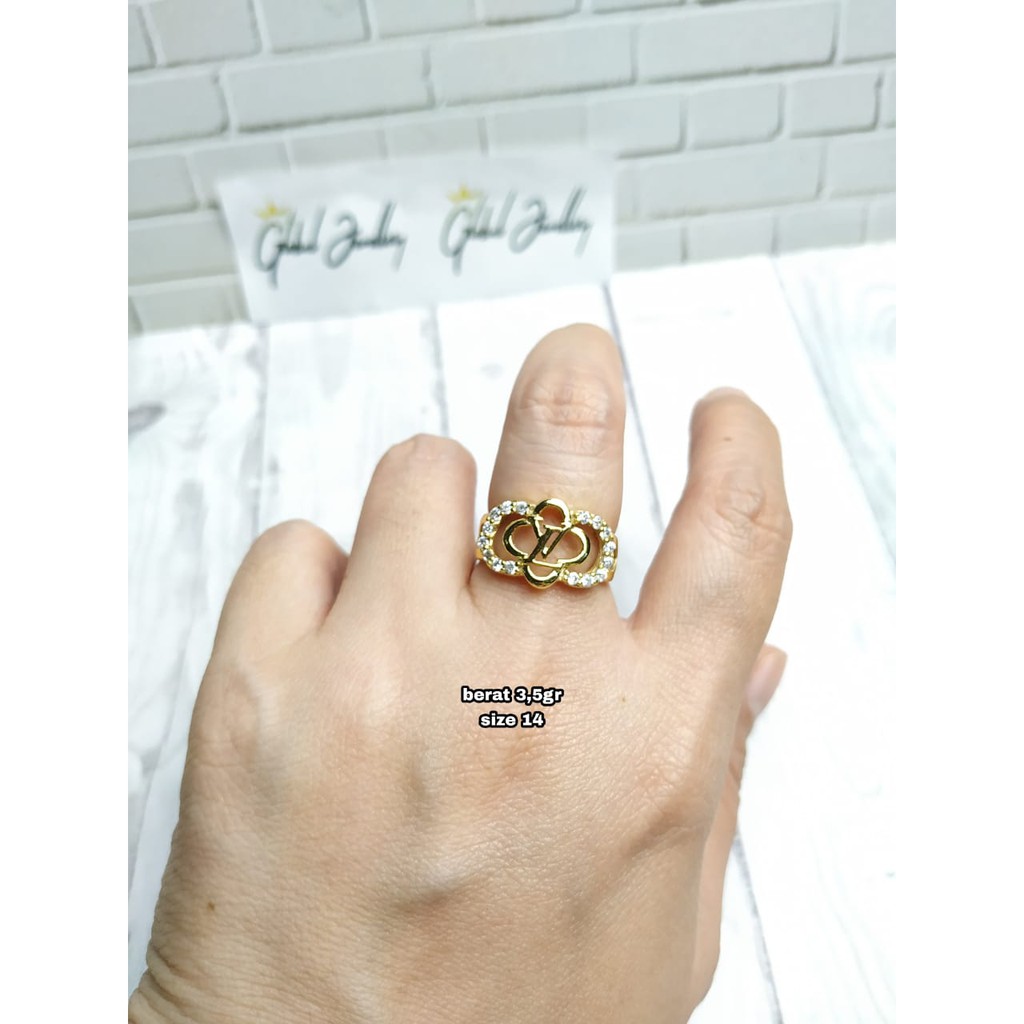 CINCIN BUNGA MATA V PERAK ASLI S925 GLOBAL JEWELLERY CJ054