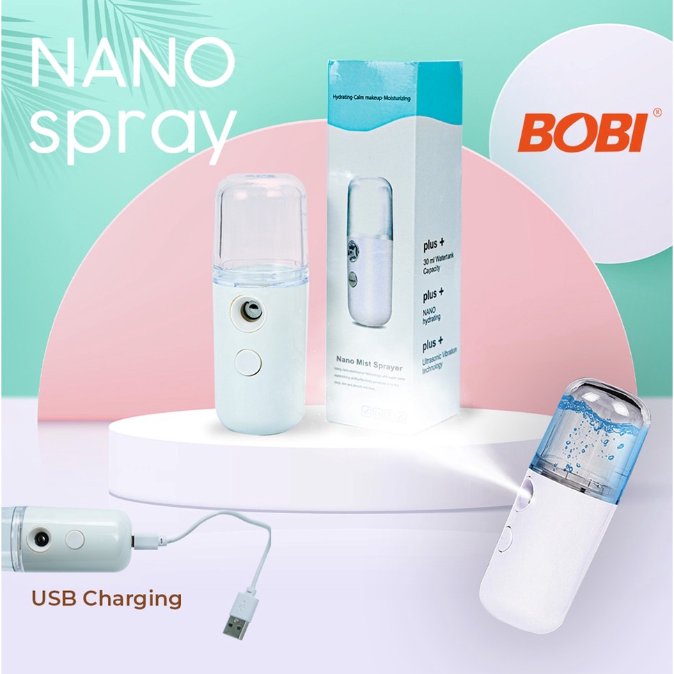 Nano Spray Portable Mini USB / Mist Sprayer / Warna Random Merk Bobi