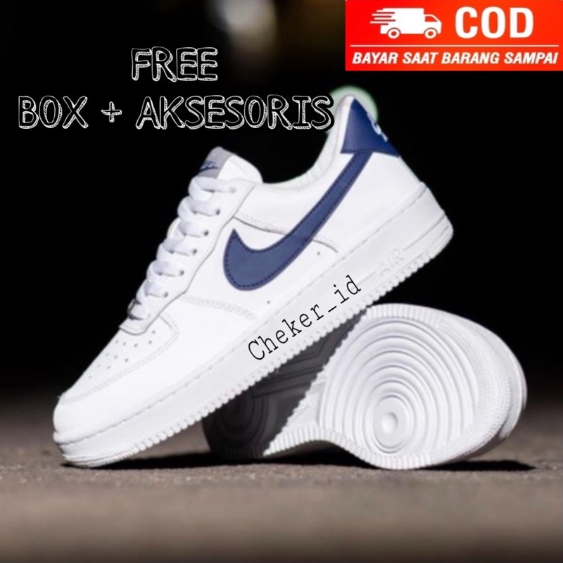 PRIA &amp; WANITA SEPATU NK3 A1R FORC3 1 ONE PUTIH NAVY WHITE NAVY SEPATU WANITA DAN PRIA LV8 ‘07 MID LOW UTILITY SEPATU KASUAL SNEAKERS ANAK PEREMPUAN LAKI LAKI SEPATU TERLARIS