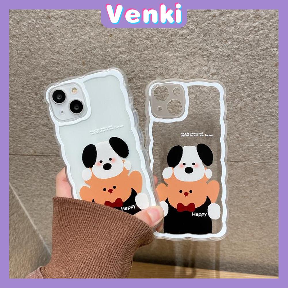 iPhone Case Silicone Soft Case Clear Case Wave Non-Slip Shockproof Camera Cover Protection Puppy Cute Compatible For iPhone 13 Pro Max iPhone 12 Pro Max iPhone 11 iPhone7 Plus