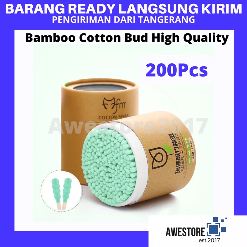 Cotton Bud Bamboo Ear Buds Swab Korek Kuping Pembersih Telinga Baby