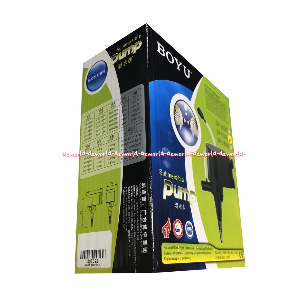 Boyu Pump SP 1300 Submersible Pump Aquarium Mesin Pompa Akuarium Pompa 3 in 1 Boyyu Sp1300