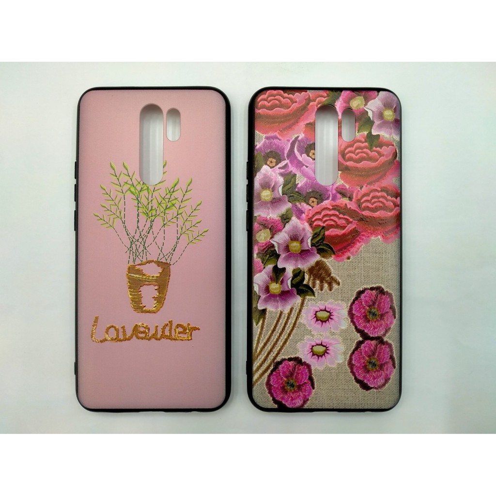 Case Bordir Flower Xiaomi Redmi 9 Motif Timbul 3D Bunga