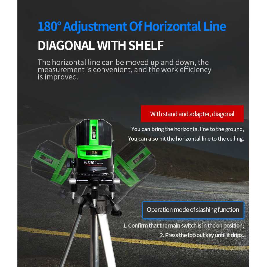 RegeMoudal Self Leveling Projector Green Laser 2 Line - SPY002