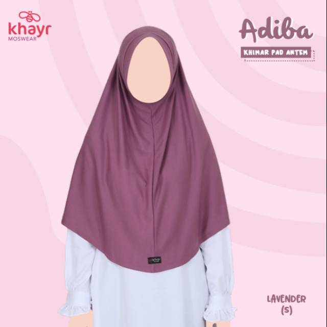  Jilbab  Adiba Series Warna  Lavender  Jilbab  Khayr Moswear 