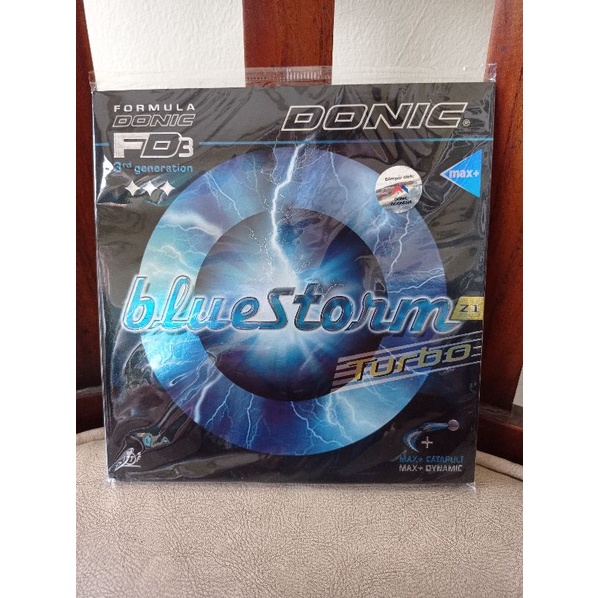 KARET TENIS MEJA DONIC BLUESTORM Z1 TURBO BIRU BLUE ORIGINAL