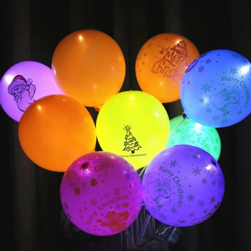 10pcs Lampu LED Bentuk Balon Bulat Untuk Dekorasi Pesta