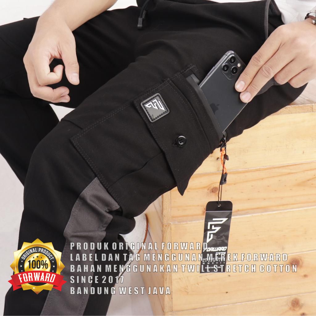 Celana joger jogger cargo pria list  System fourlayers