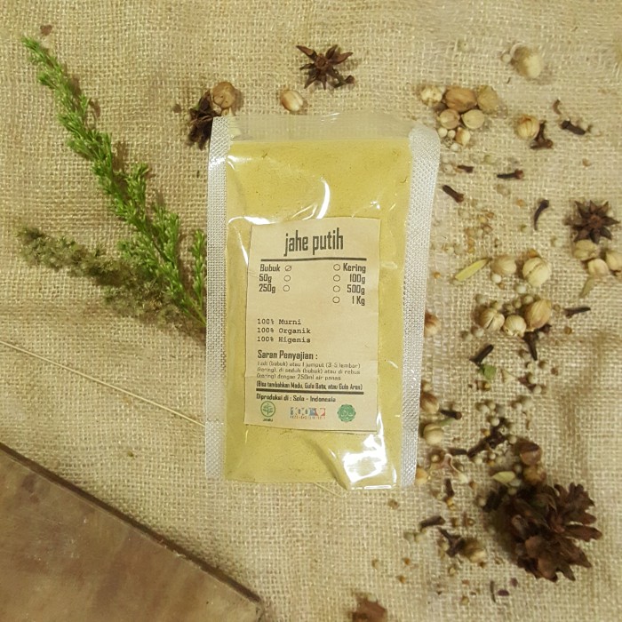 

JAHE PUTIH BUBUK 100 GR / WHITE GINGER POWDER / MURNI / JSR / REMPAH