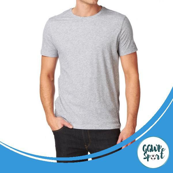 KAOS POLOS LENGAN PENDEK PRIA COWOK LAKI LAKI ABU MISTY KATUN COMBED 30S GARANSI KUALITAS TERBAIK