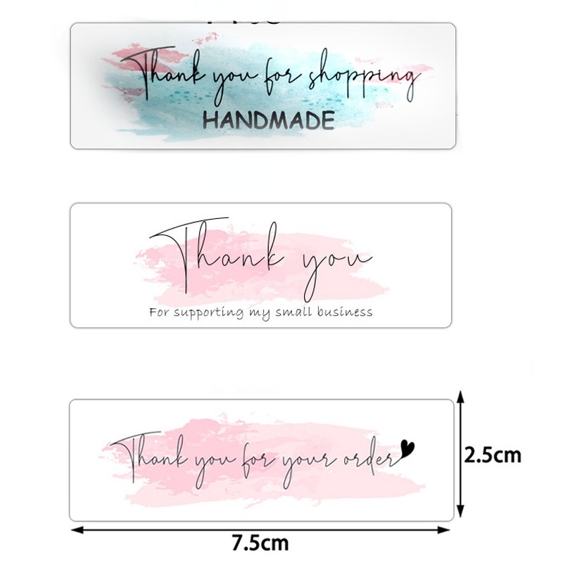 120pcs / Roll Stiker Label Segel Tulisan Thank You For Your Order Warna Pink Untuk Dekorasi Kemasan Hadiah