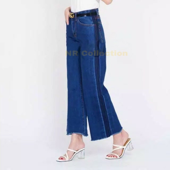  CELANA  JEANS WANITA WIDE LEG JEANS CELANA  KULOT  JEANS 