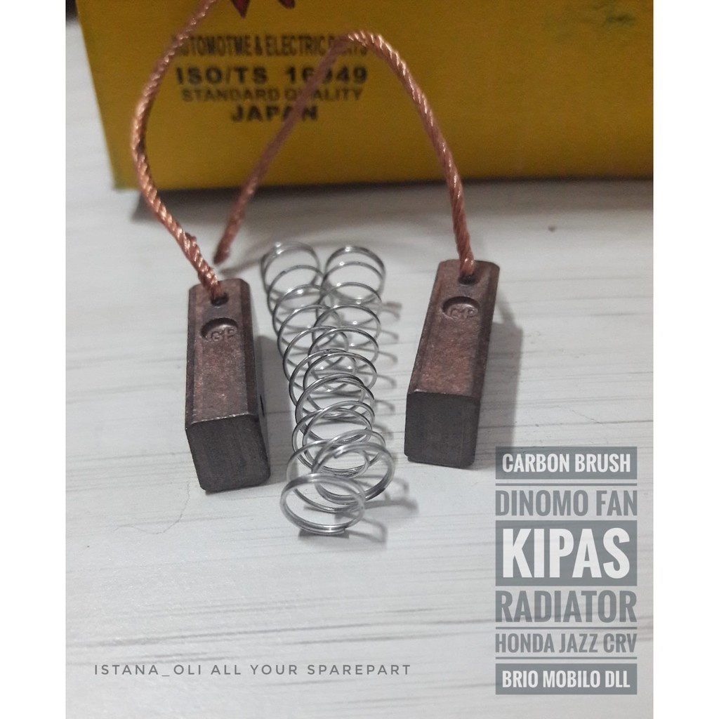 Arang Carbon Karbon Brush Dinamo Motor fan Kipas Radiator Honda Jazz City Brio