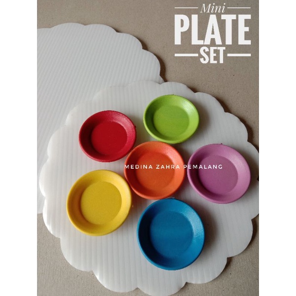 Piring Barbie Mini Mainan Set Warna-warni