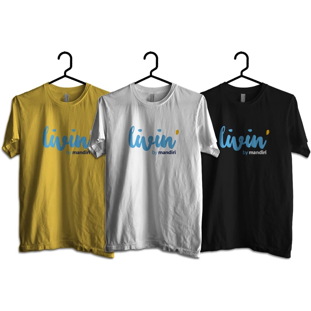 KAOS Livin by mandiri Baju mandiri Seragam Livin Bank Mandiri READY STOK TANPA PO