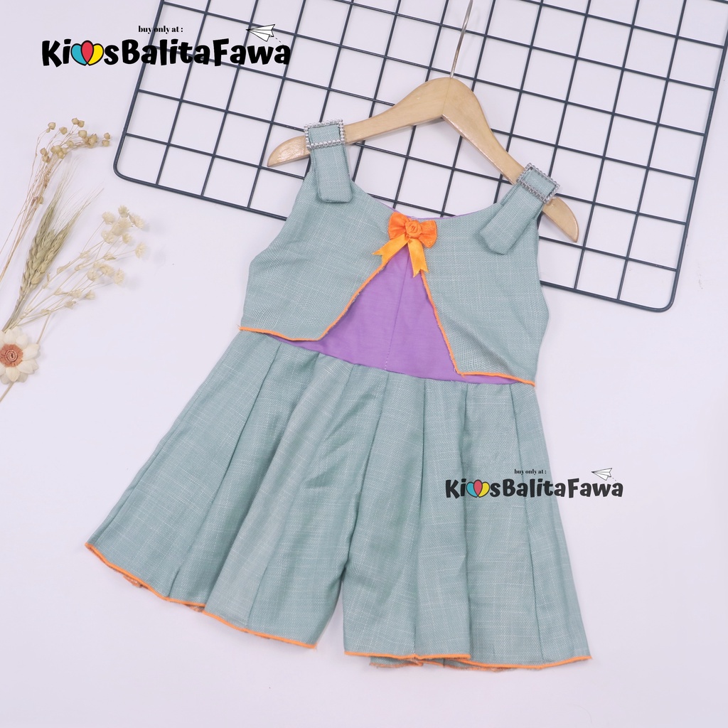 Overall Jessy uk 1-2 Tahun / Baju Kensi Dres Anak Perempuan Murah Cewek Bahan Katun Adem Gaun Import