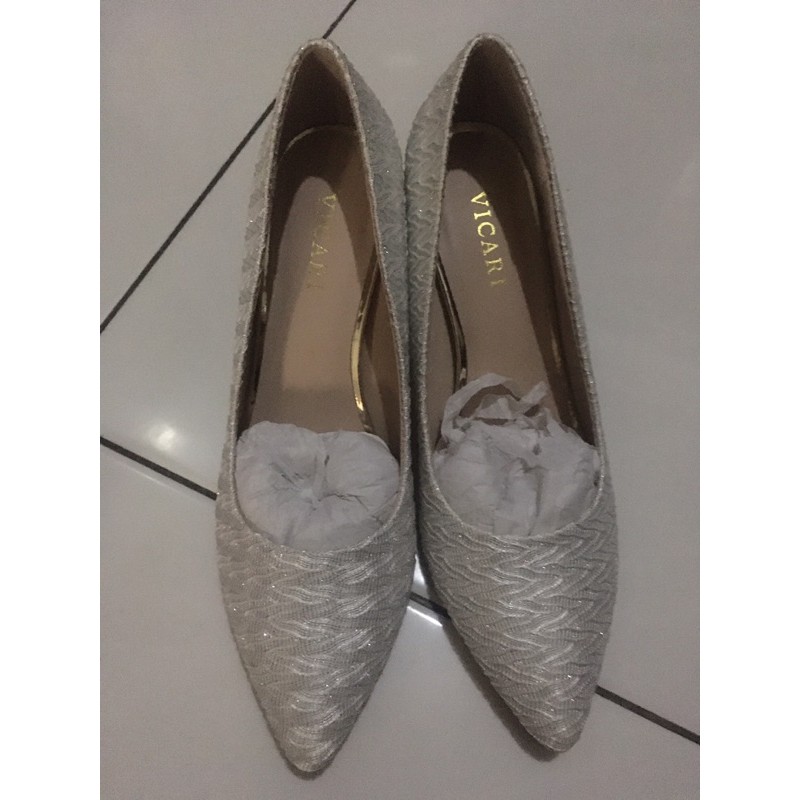 (Preloved) VICARI Sepatu pesta/ white heels/ sepatu nikah