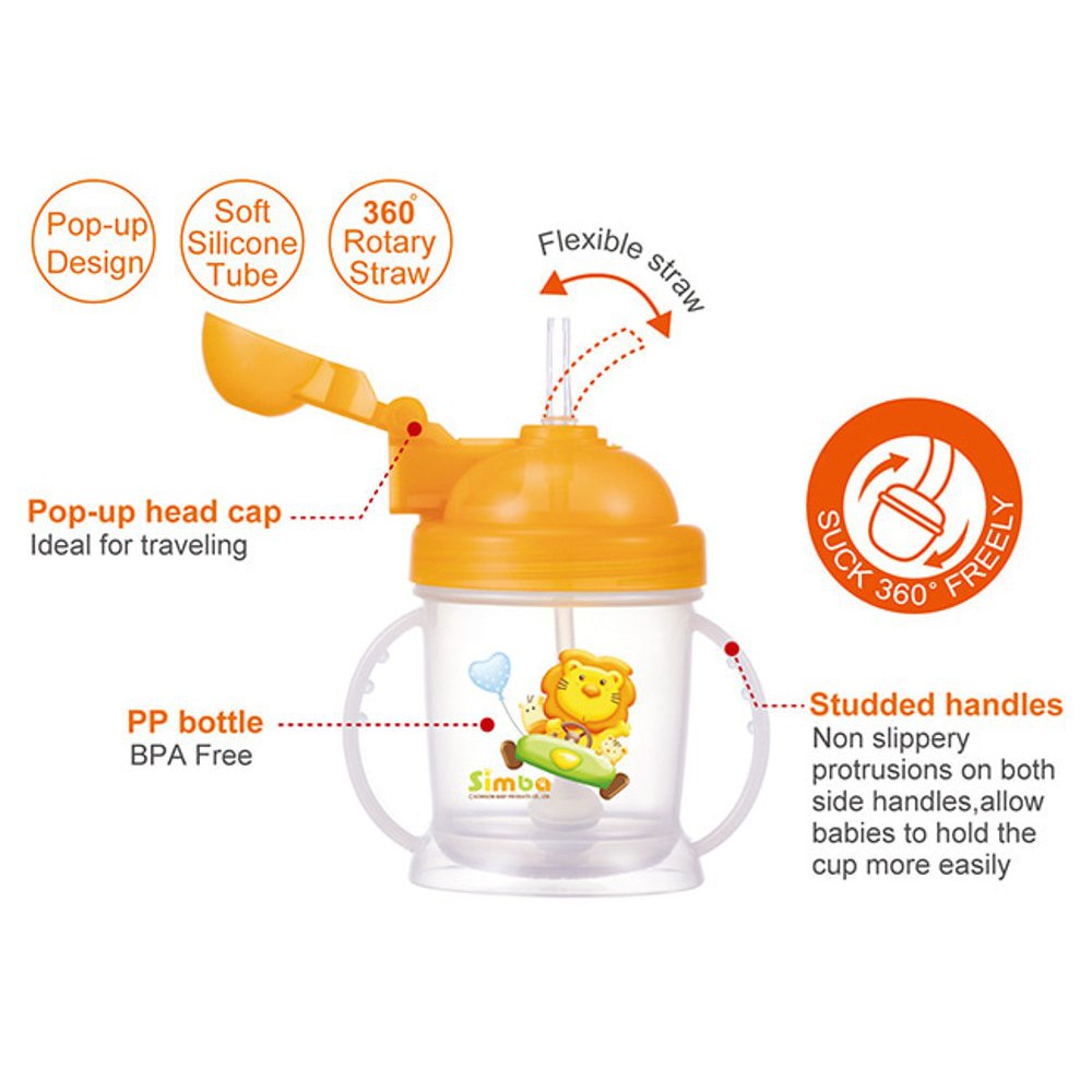 Simba Training Cup With Auto Straw 180ml