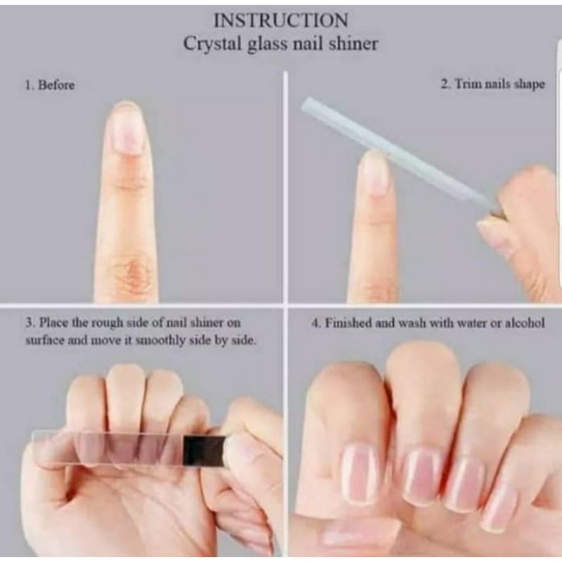 Nail Buffer Nano Glass / kaca pengkilap kuku (plus box)