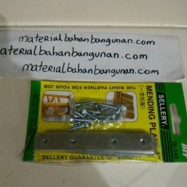 Mending plate plat besi besi siku 4 inch iron plate DISKON6