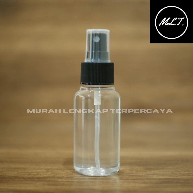 BOTOL SPRAY 60ML / BOTOL TUBULAR 60 ML SPRAY HITAM PUTIH NATURAL / BOTOL SPRAY 60ML TUBULAR NATURAL