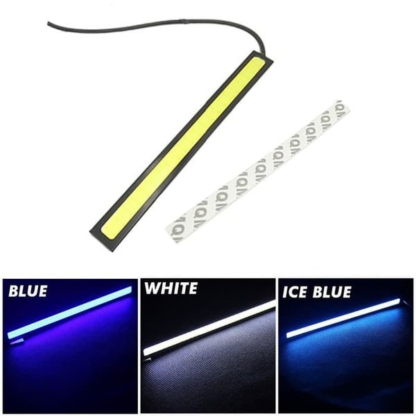 TERLENGKAP SEPASANG LAMPU DRL PLASMA LED COB 17CM DEPAN MOBIL MOTOR PUTIH BIRU UNGU HIJAU &amp; ICE BLUE Best Quality