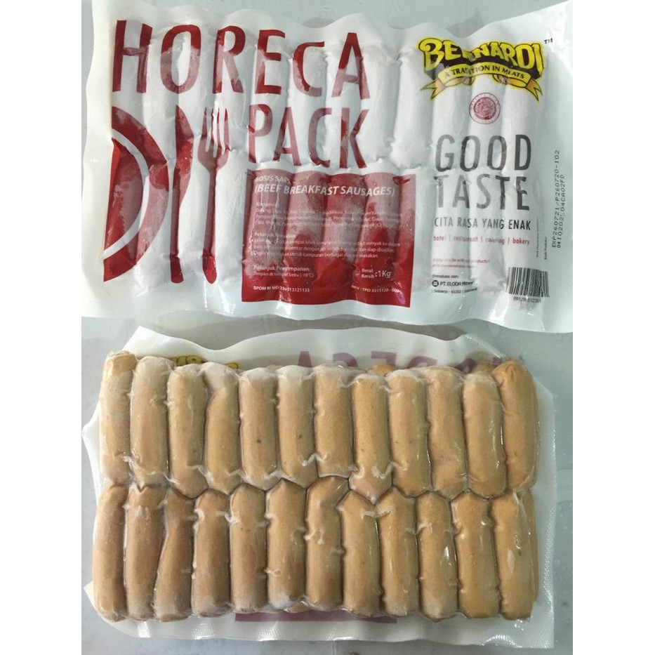 BERNARDI Beef Sausage Breakfast S 1kg | Bernardi Sosis &quot;Bukan VP&quot; 1kg | Bernardi Sosis Premium 1kg