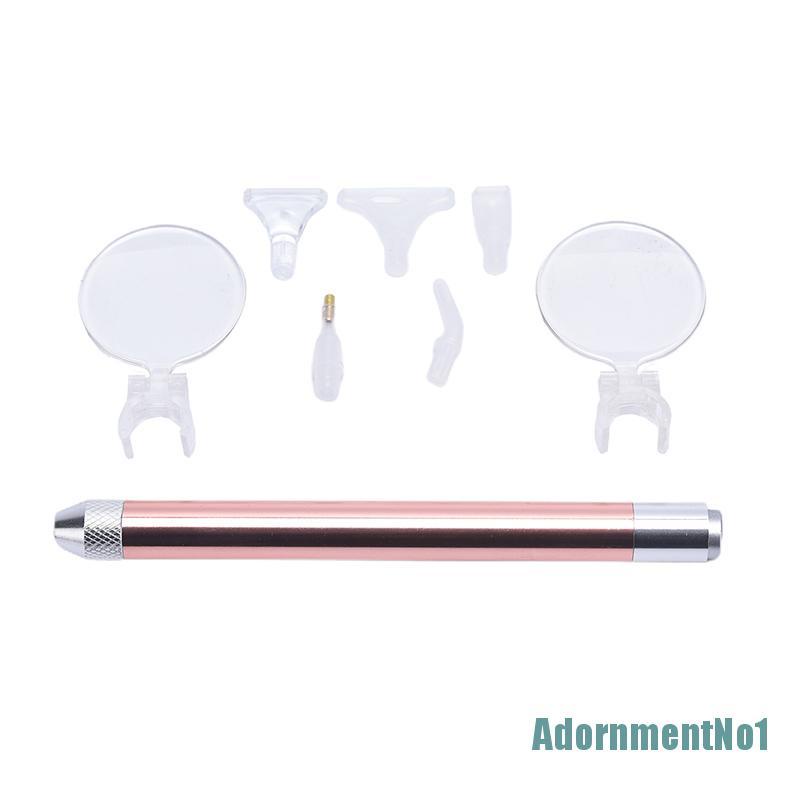 [AdornmentNo1]Diamond Painting Pen Lighting Point Drill Pen with Magnifying Glass Craft Tool