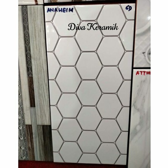Keramik Dinding - Uno Anaheim White 25x50