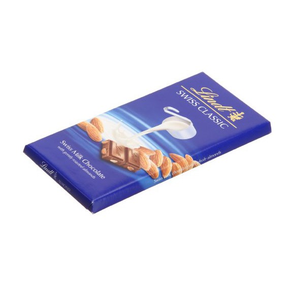 

Lindt Swiss Classic Whole Almond Milk Chocolate Bar