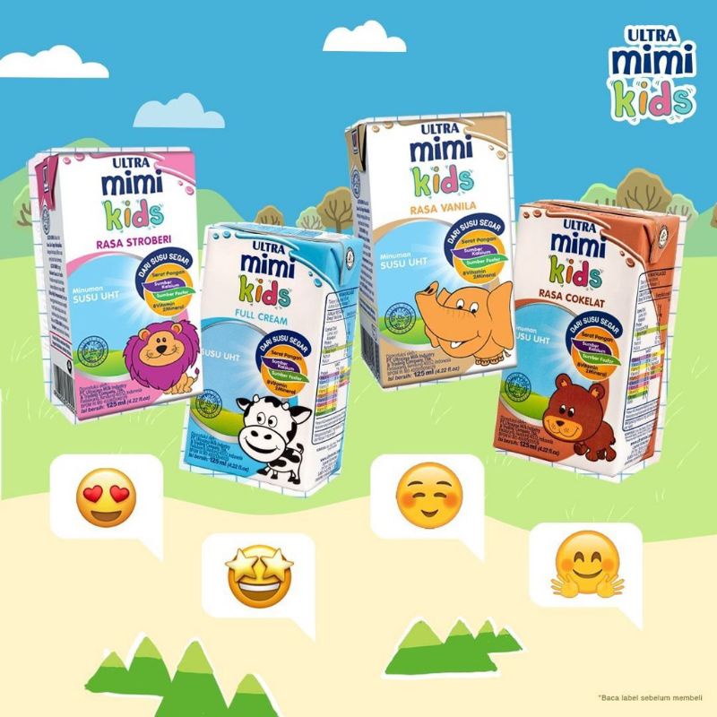 

SUSU ULTRA MIMI KIDS 125 ML PER KARTON ISI 40 PCS