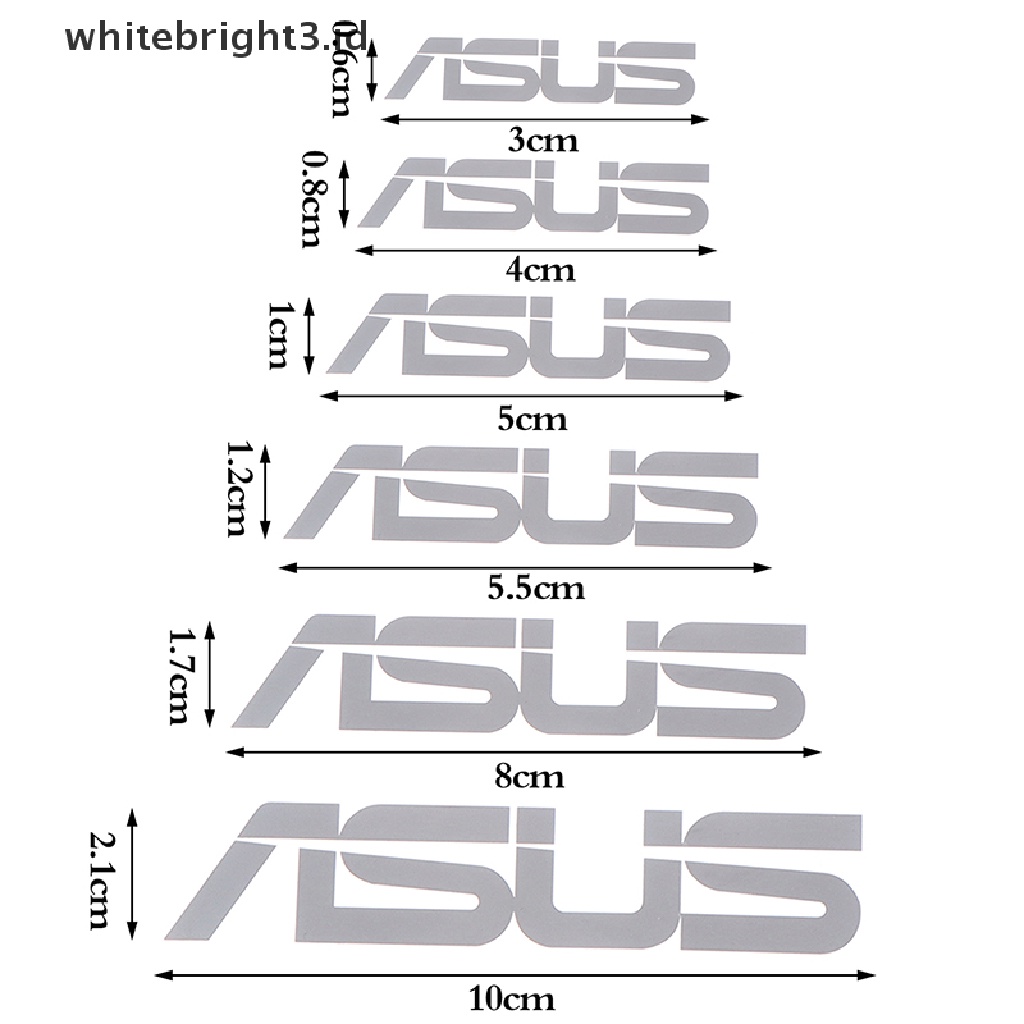 (whitebright3.id) Stiker Logo Asus Laptop DIY Bahan Metal