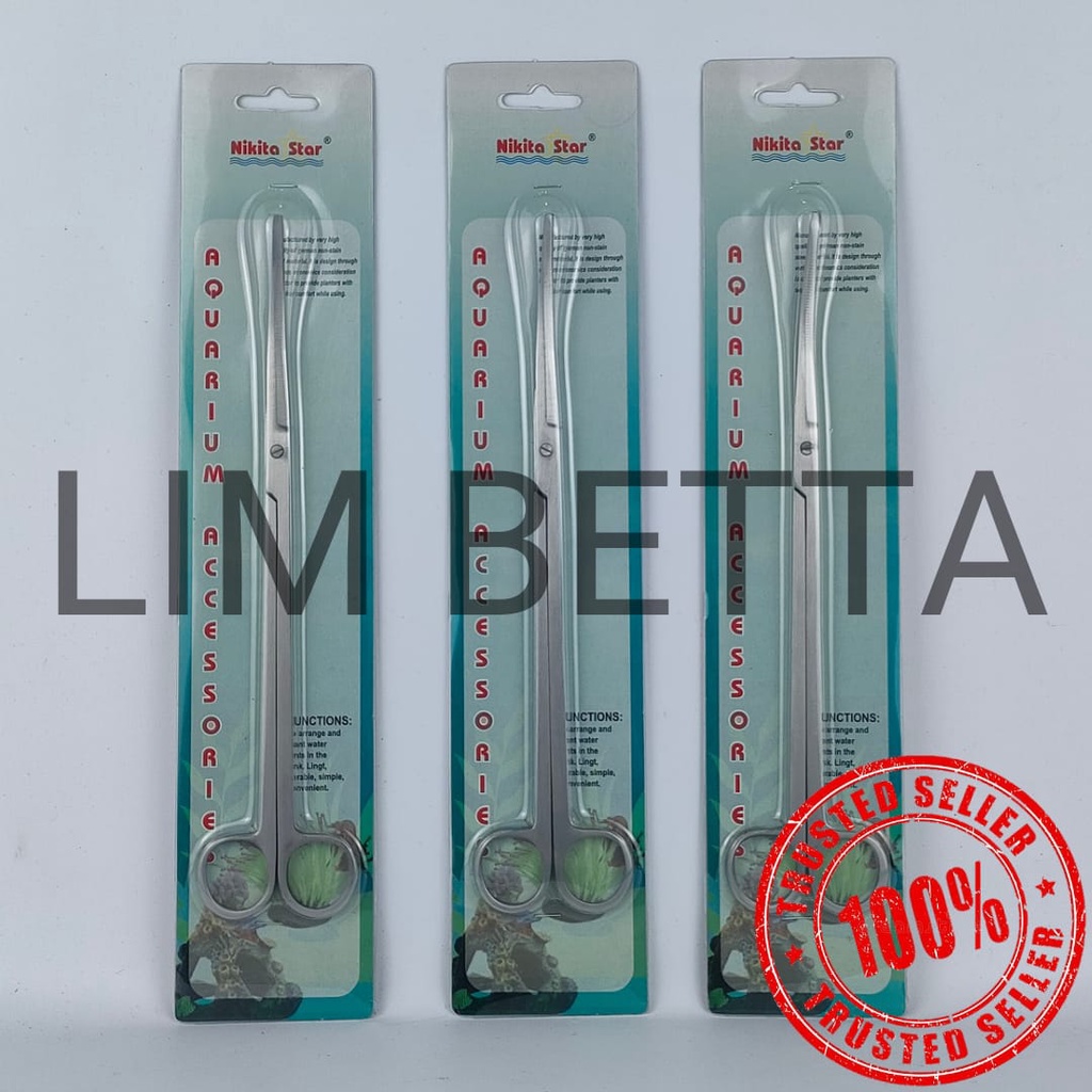 GUNTING BENGKOK STAINLESS NIKITA STAR 25CM / GUNTING AQUARIUM AQUASCAP