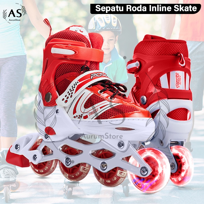 Sepatu roda inline skate POWER SUPERB Size S M L FREE KUNCI