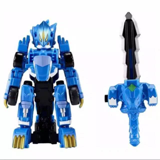 Mainan Robot Monkart Warbeast biru / Warbeast Monkart Biru Leo Lion 2 in 1