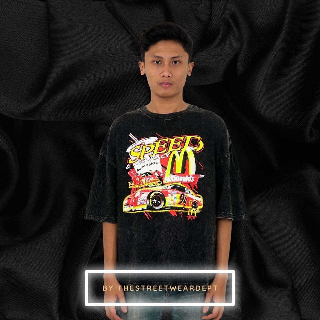 Kaos T Shirt Tee Vintage Washed Nascar MCD Accuracy