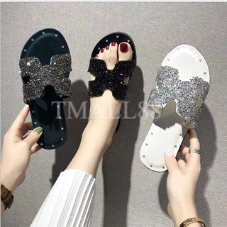 Sandal Wanita Motif Manik-Manik Fashion Korea Import Real Pict Tmall88