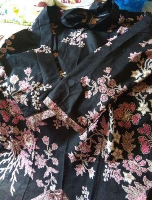 Batik Dolby Dolbi Dobby Doby Tenun Sutra Tulis Katun Atbm Baron Atasan Batik Wanita Sogan Srg308